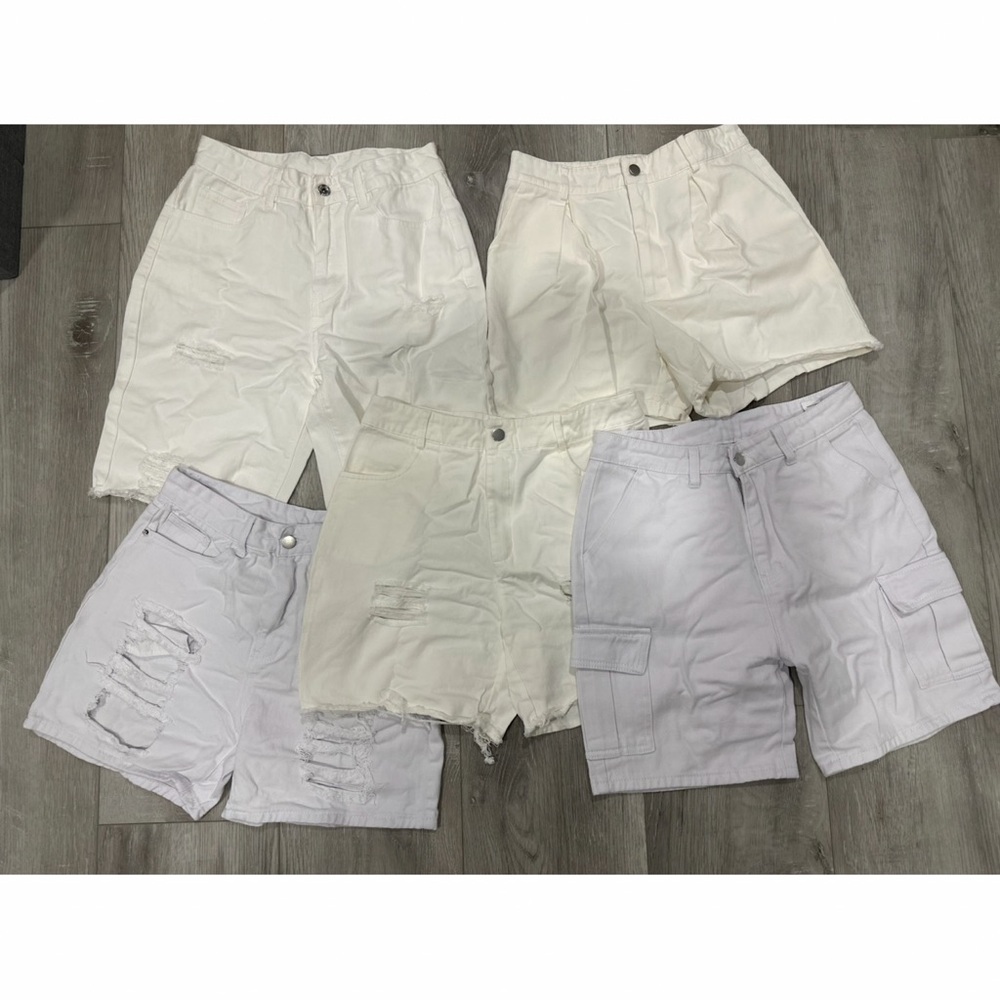 Shein White Cotton Shorts bundle